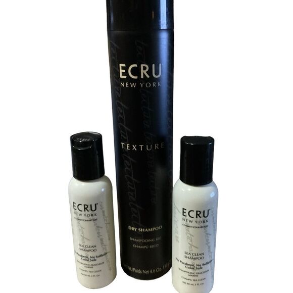 ECRU TEXTURE DRY SHAMPOO + 2 TRAVEL SIZE SHAMPOOS - Picture 1 of 2